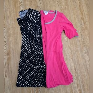 Lularoe ANA Pink and Black Polka Maxi Dress Bundle